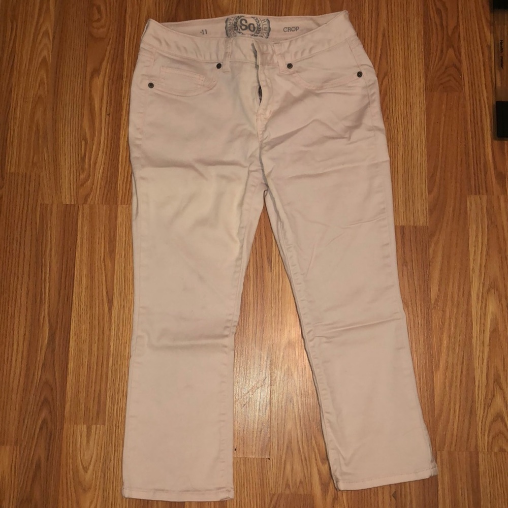 SO Pink Denim Capris